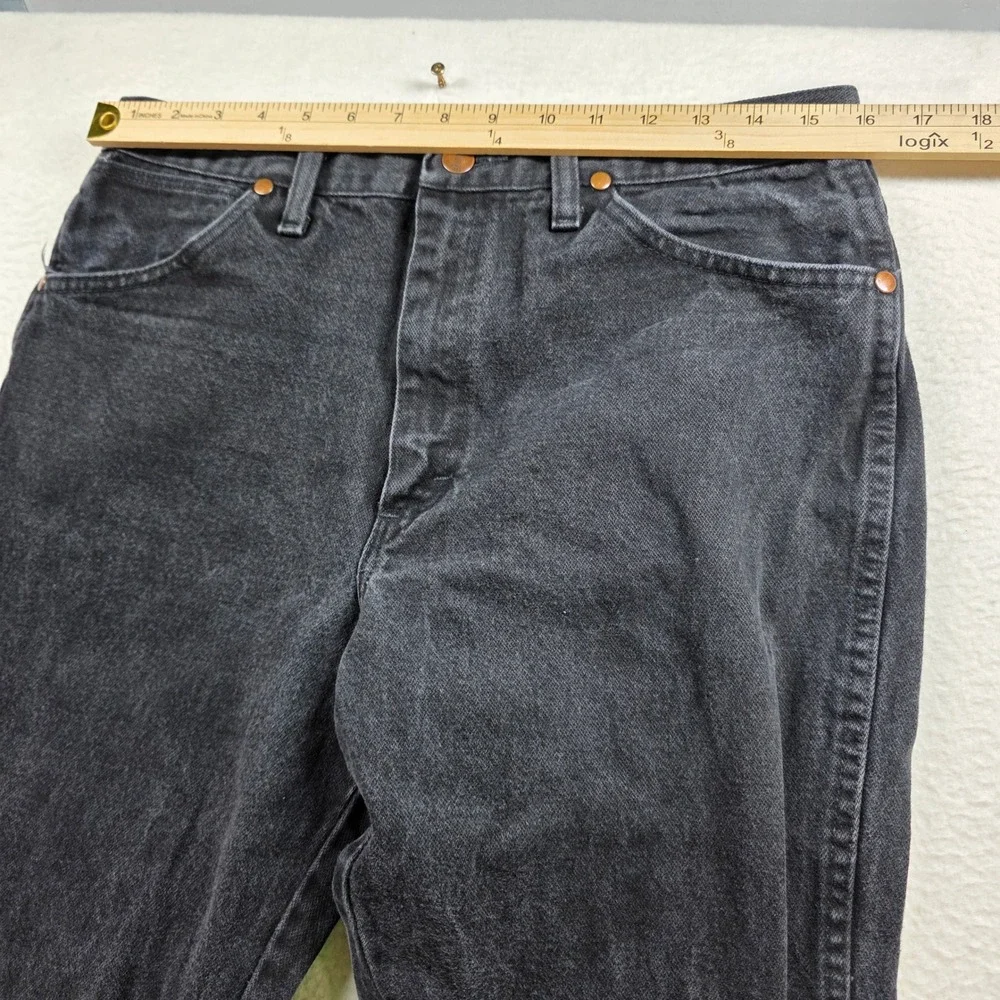 Wrangler‎ Cowboy Cut Jeans Mens 33x32 Black Slim Fit 936WBK High Rise Denim